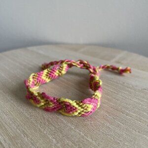 Alessandra Bracelet, anklet, trendy, comfortable, tie, embroidery thread, woven,